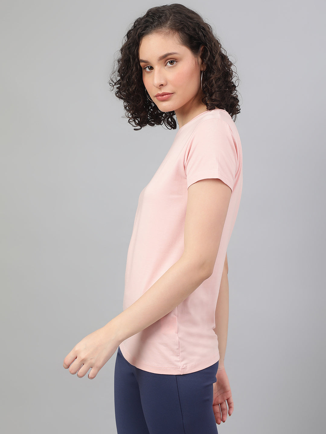 Supima Half Sleeves : Pink