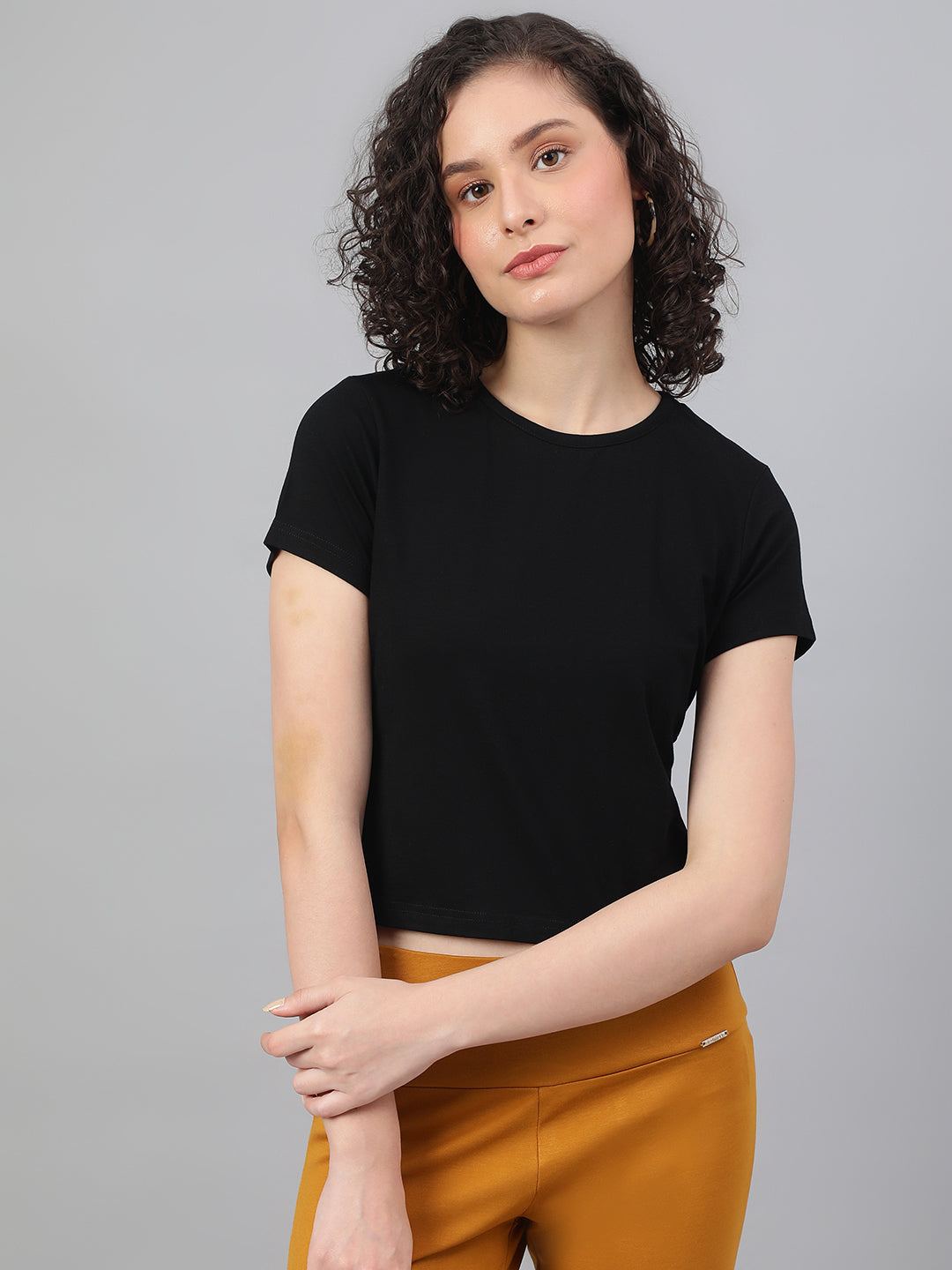 Supima Cotton Black T-shirts for women - BeSimple