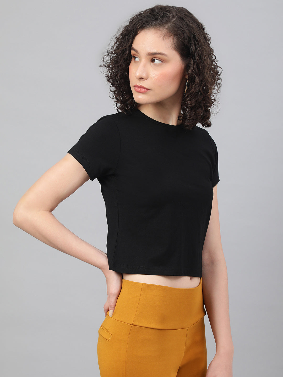 Supima Cotton Black T-shirts for women - BeSimple