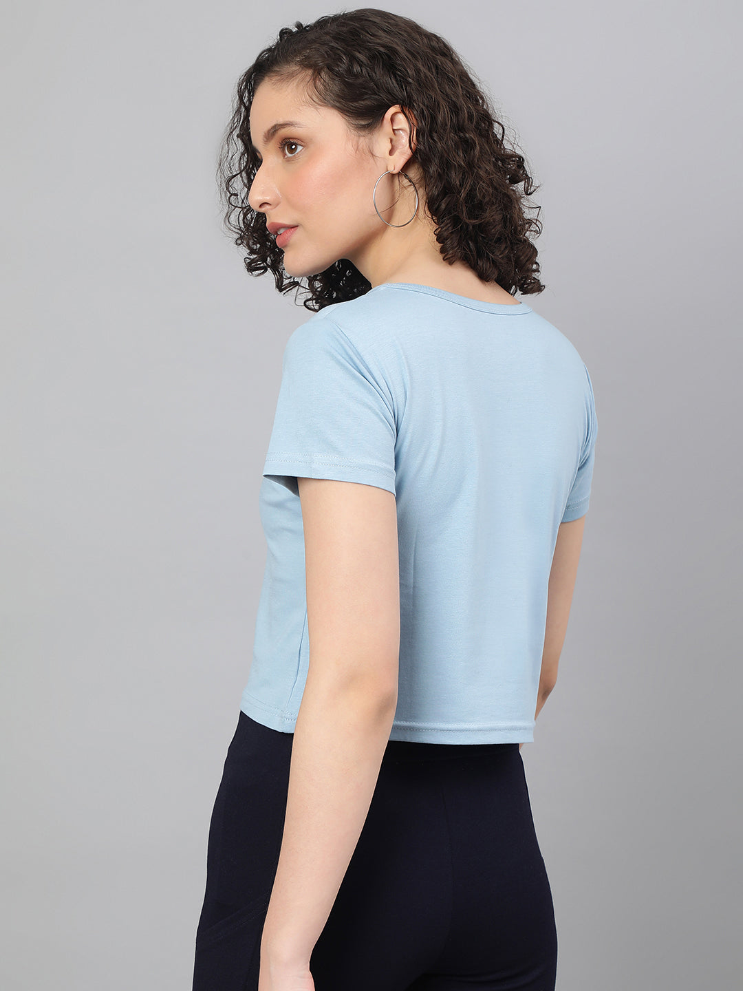 Supima Cotton Blue Color T-shirts for women - BeSimple