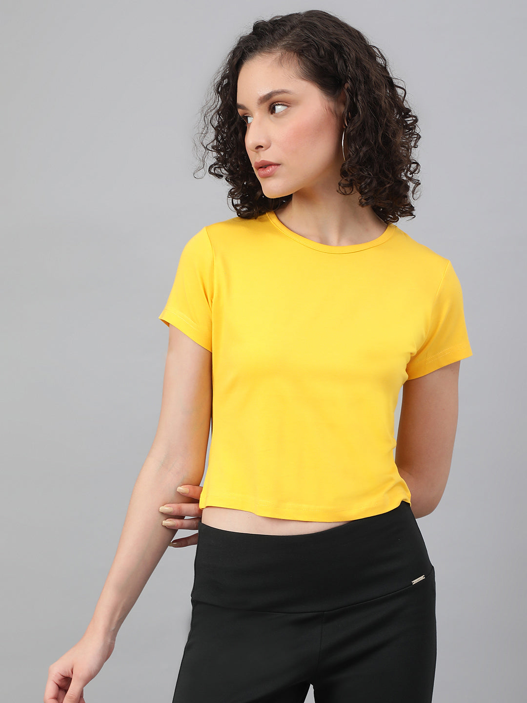 Supima Cotton Lemon Color T-shirts for women - BeSimple