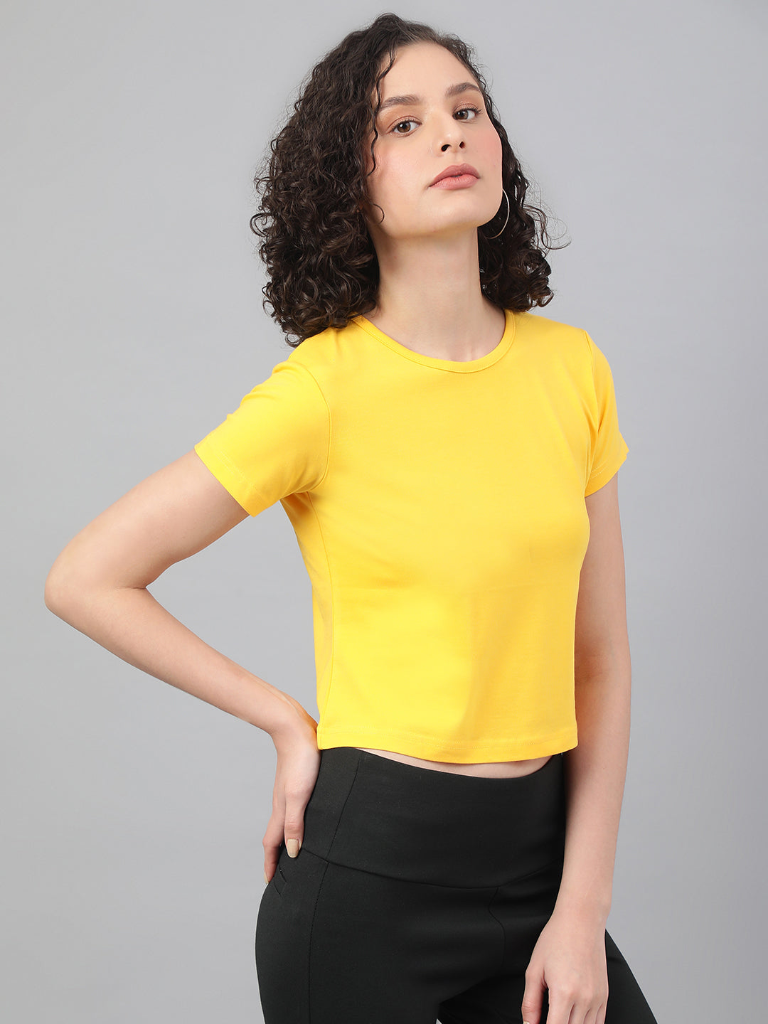 Supima Cotton Lemon Color T-shirts for women - BeSimple