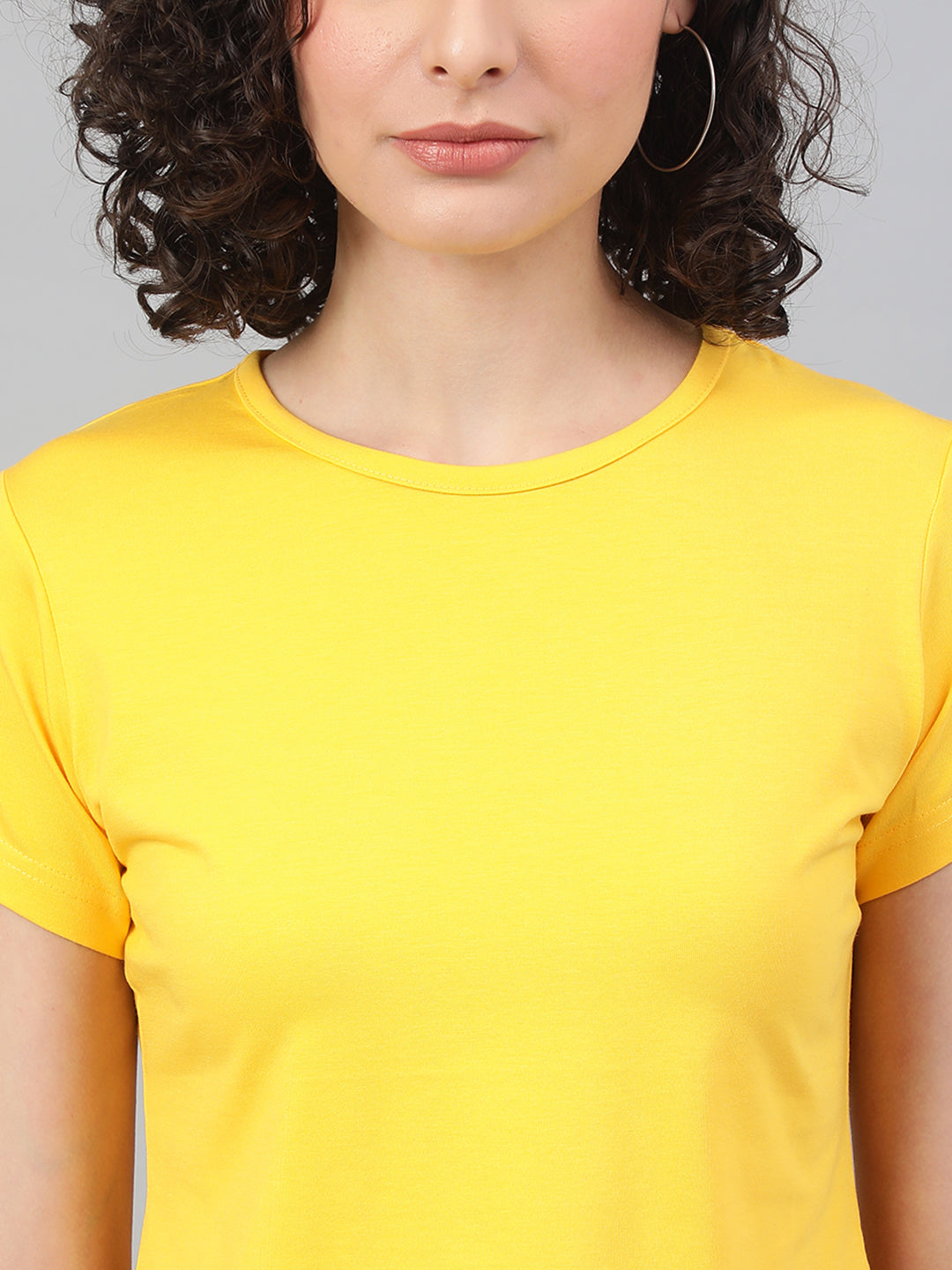 Supima Cotton Lemon Color T-shirts for women - BeSimple