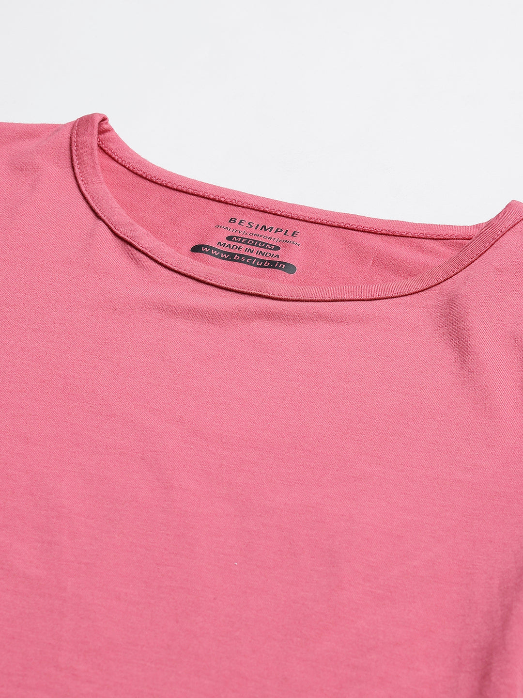 Supima Cotton Rose Color T-shirts for women - BeSimple