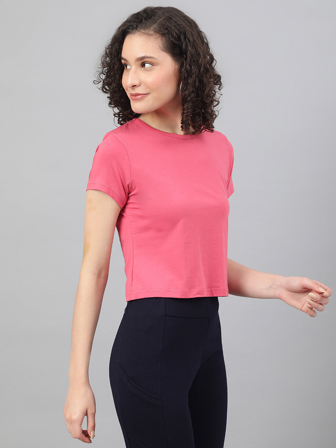Supima Cotton Rose Color T-shirts for women - BeSimple