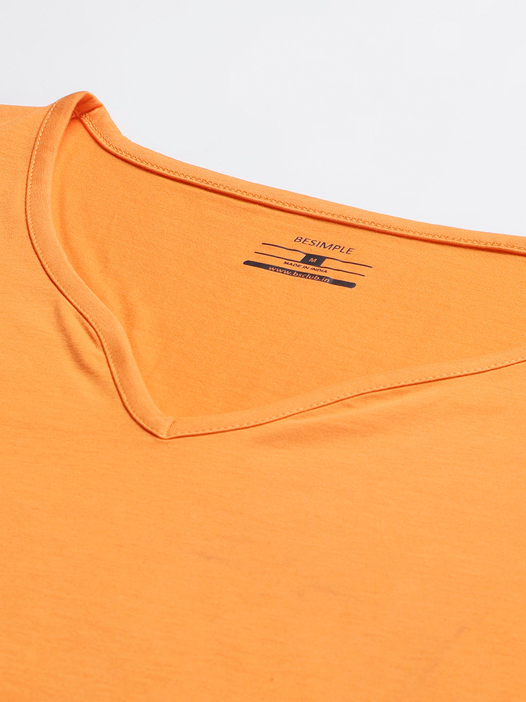 Supima V-Neck Crop : Orange