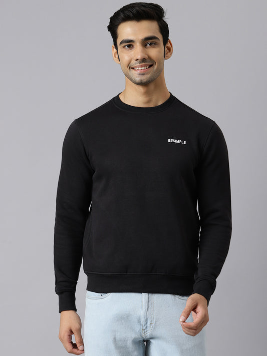 Solid Sweatshirt : Black