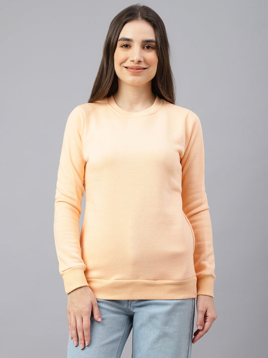 Solid Sweatshirt : Peach