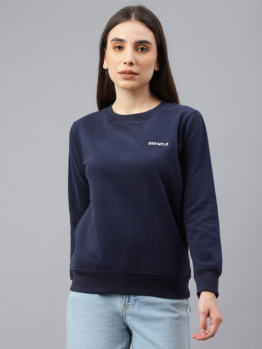 Solid Sweatshirt : Navy