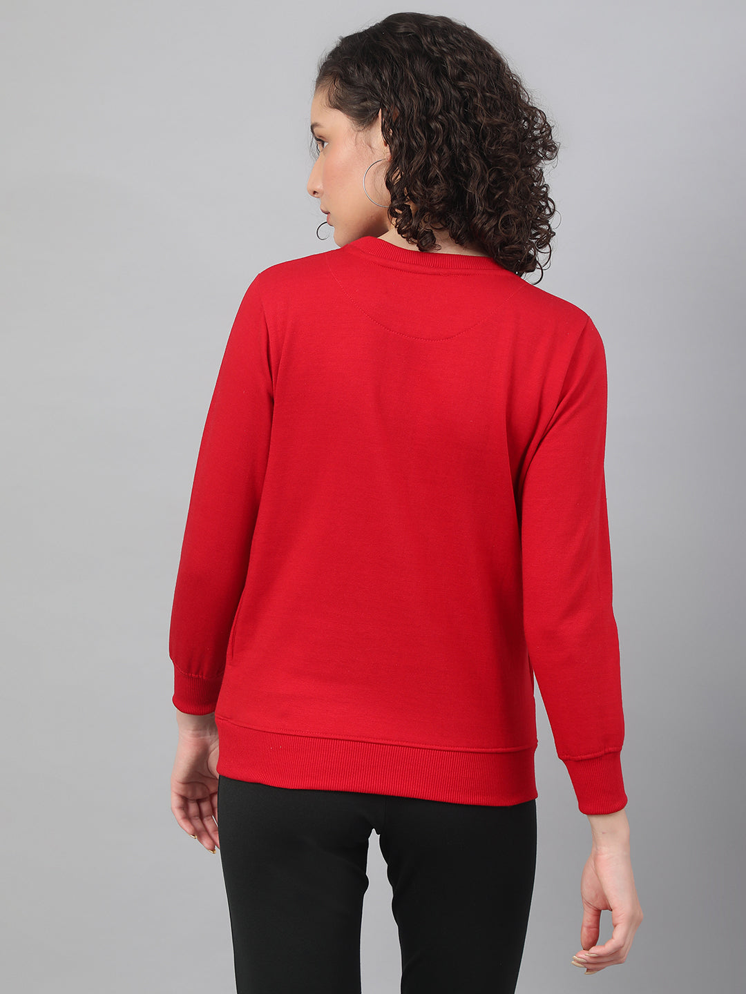 Solid Sweatshirt : Red