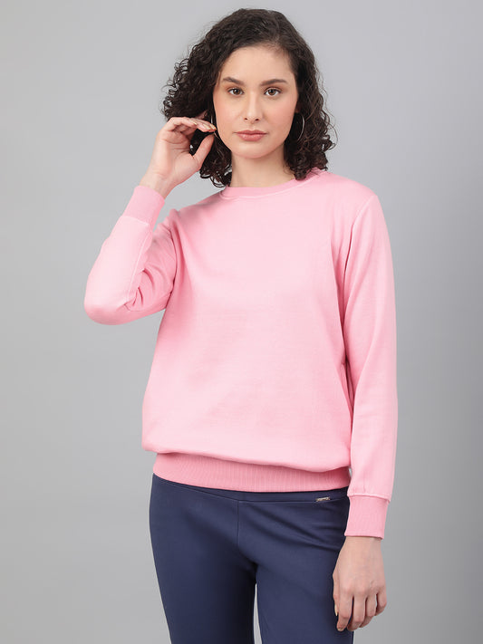 Solid Sweatshirt : Pink