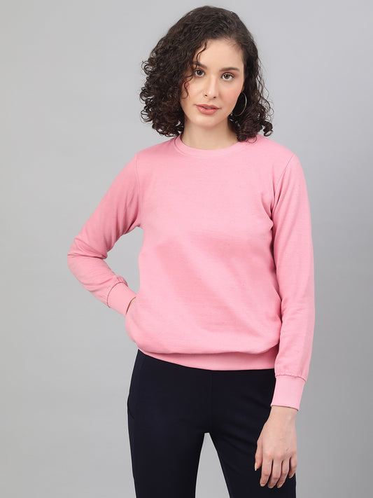 Solid Sweatshirt : Dark Pink