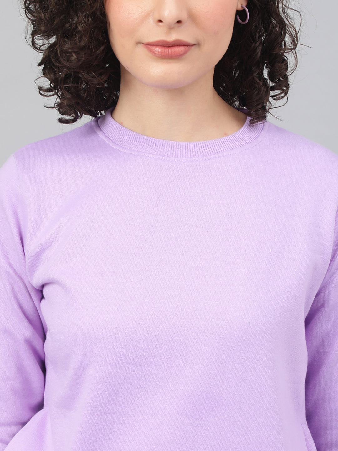 Solid Sweatshirt : Lavender