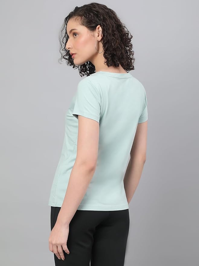 Supima Half Sleeves : Aqua