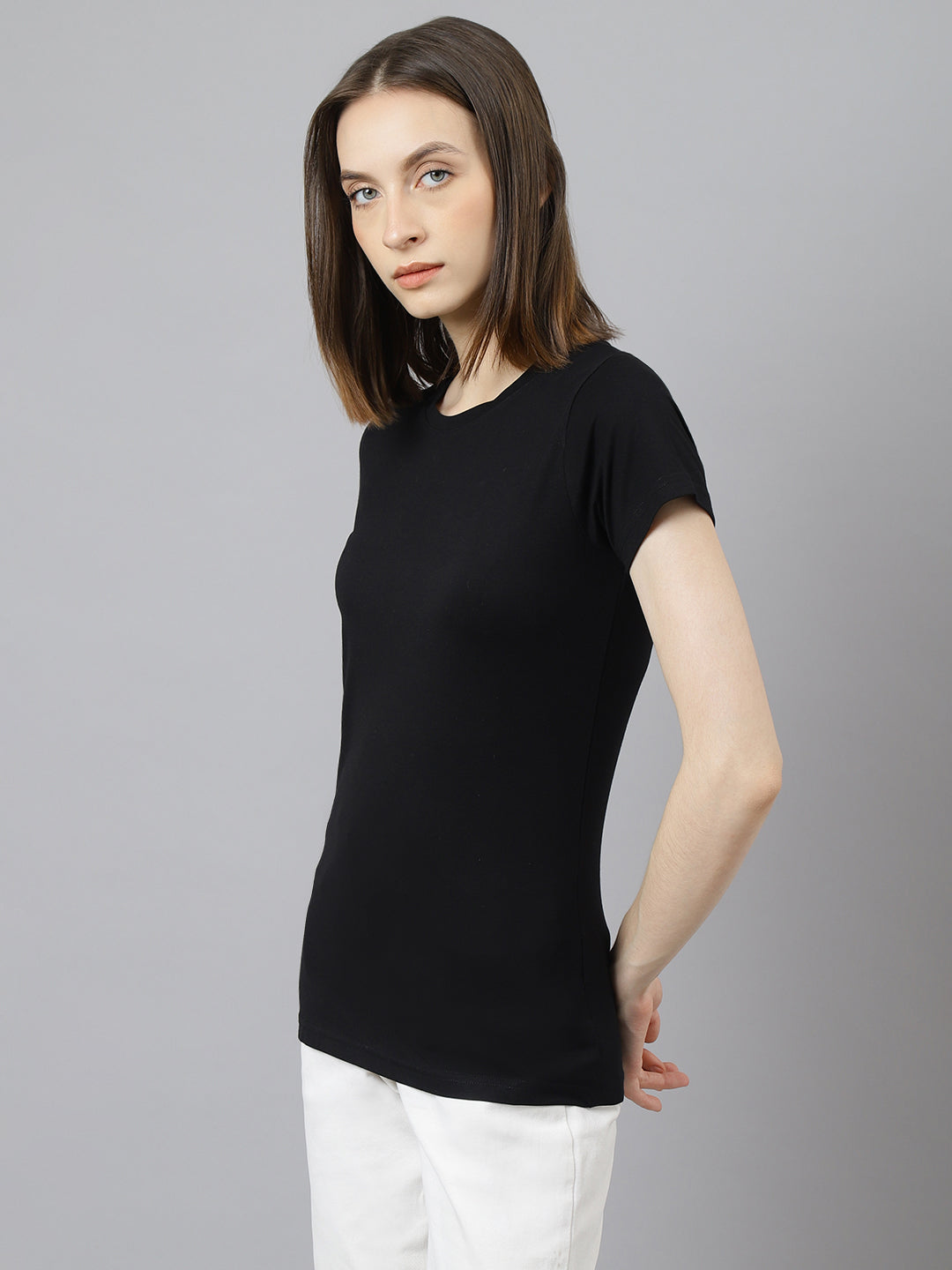 Supima Half Sleeves : Black