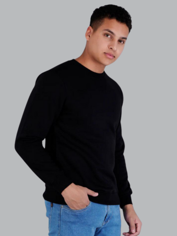 Men Solid Sweatshirts - Royal Collection