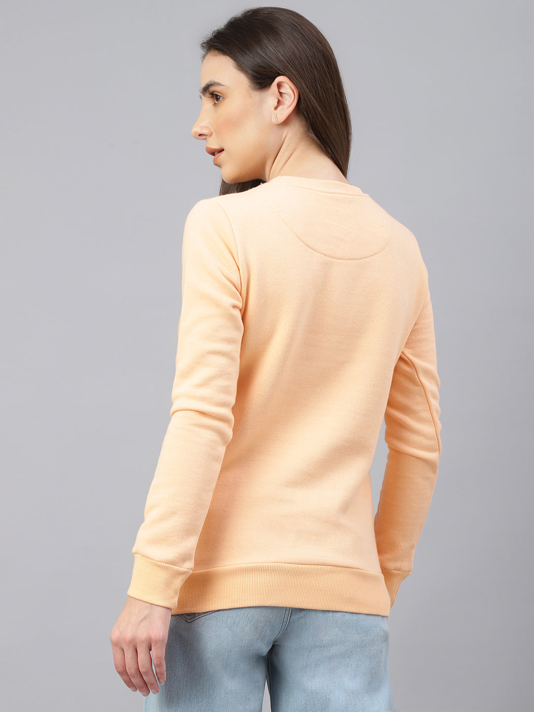 Solid Sweatshirt : Peach