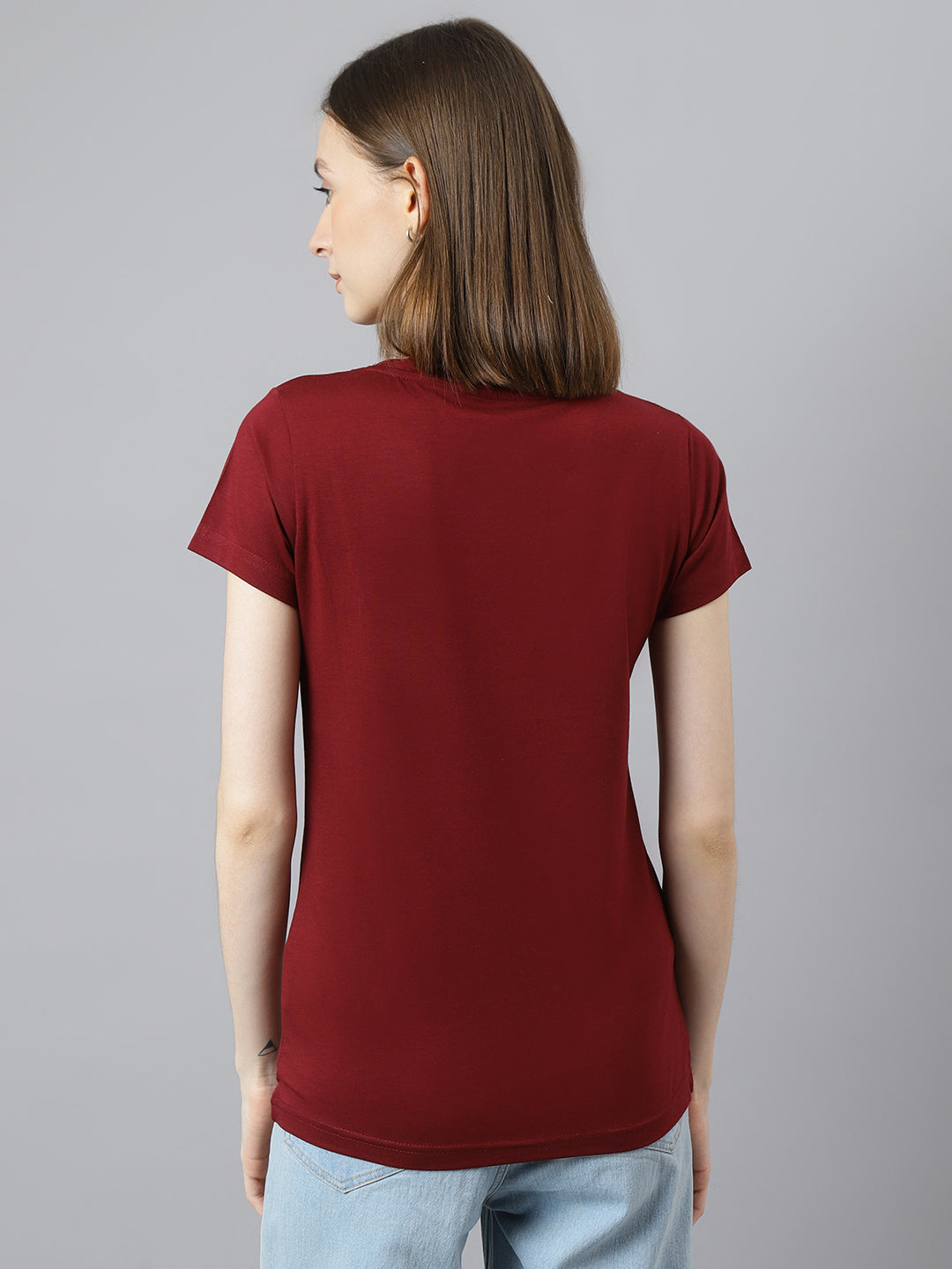 Supima Half Sleeves : Burgundy