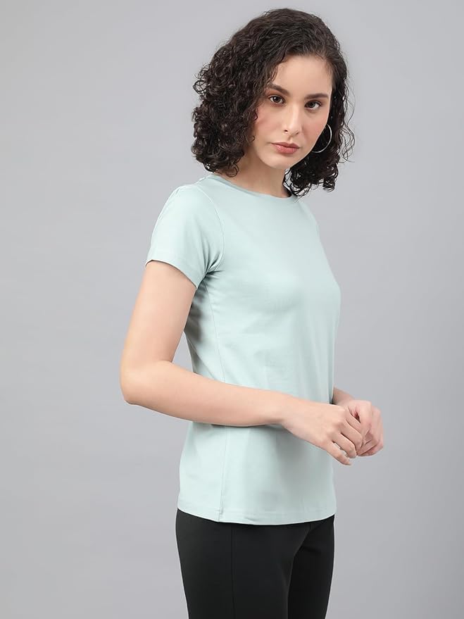 Supima Half Sleeves : Aqua