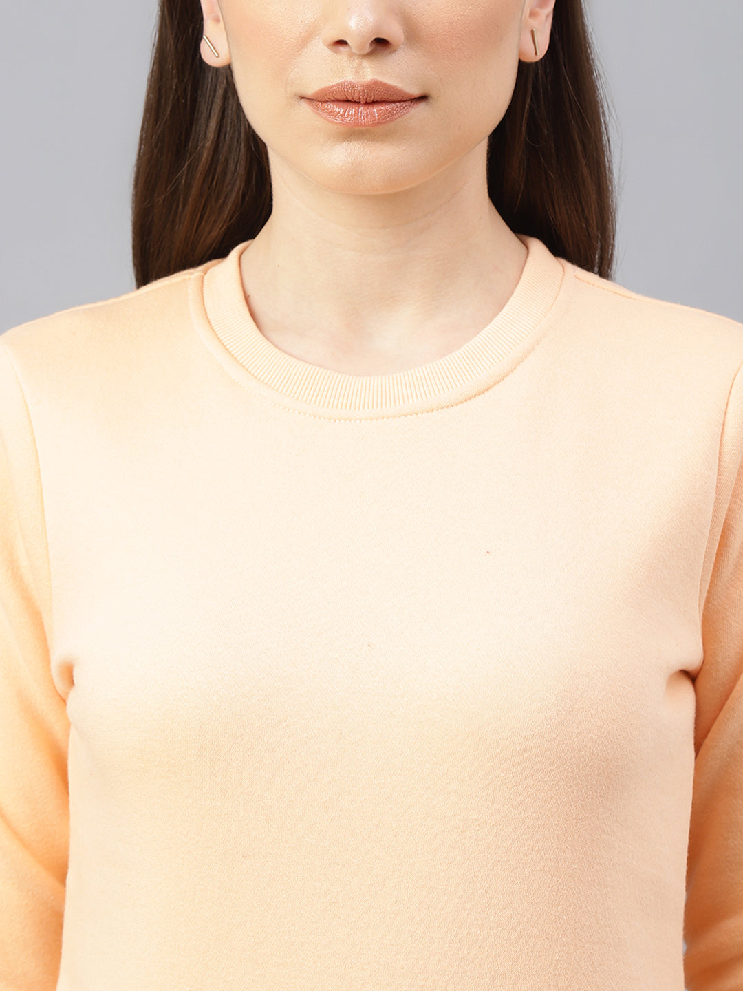 Solid Sweatshirt : Peach