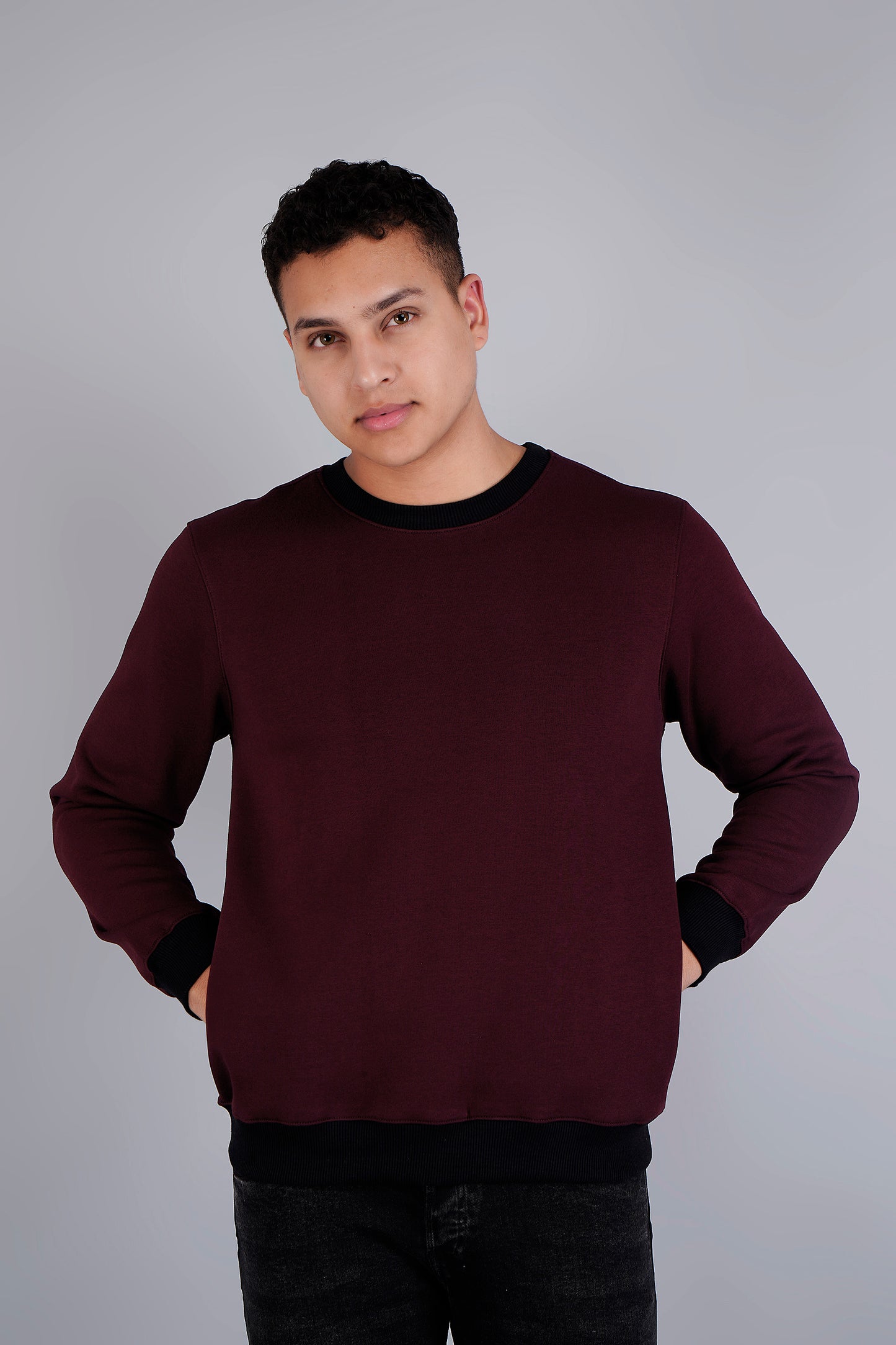 Men Solid Sweatshirts - Royal Collection