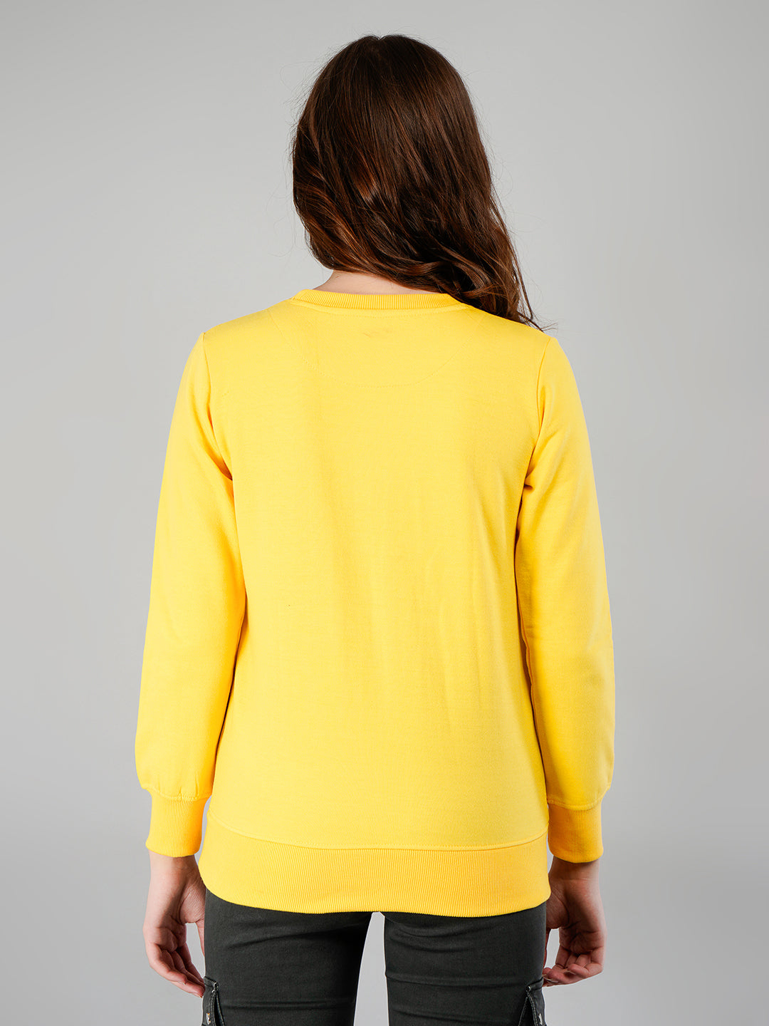 Solid Sweatshirt : Yellow