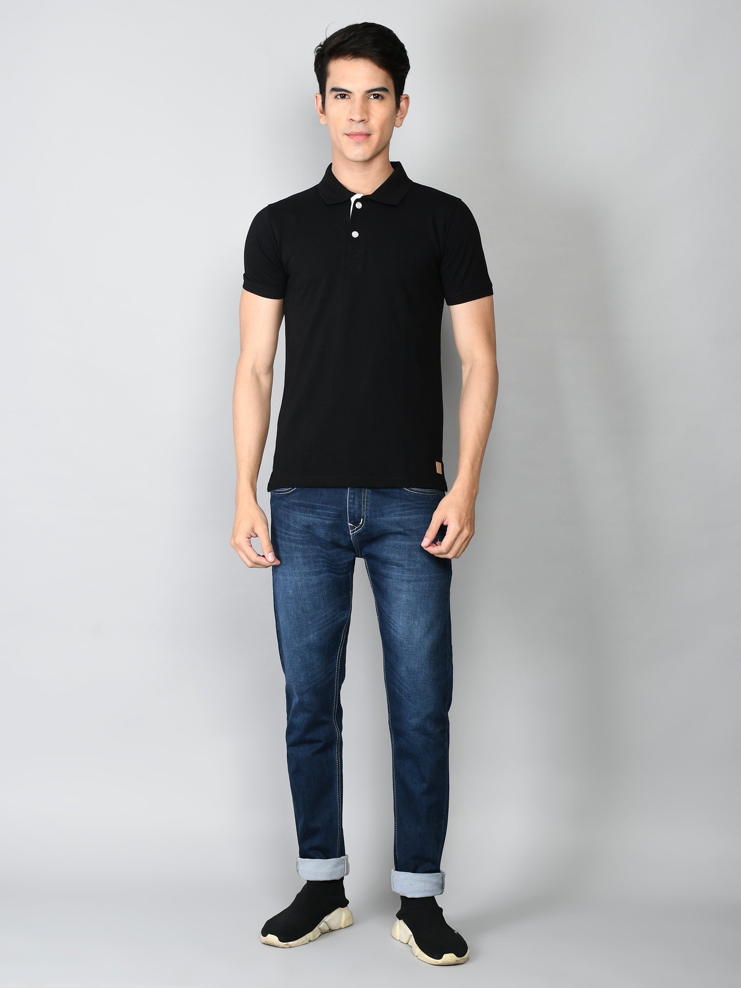 Golfer Polo T-Shirt for Men : Black