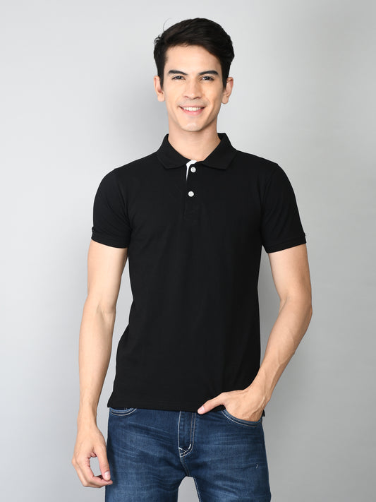 Golfer Polo T-Shirt for Men : Black