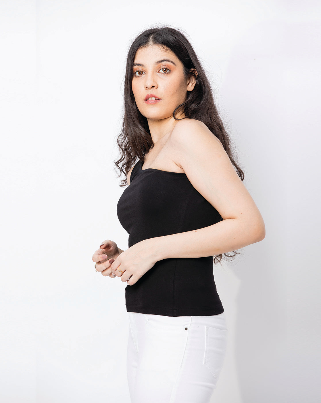 Supima Off Shoulder : Black