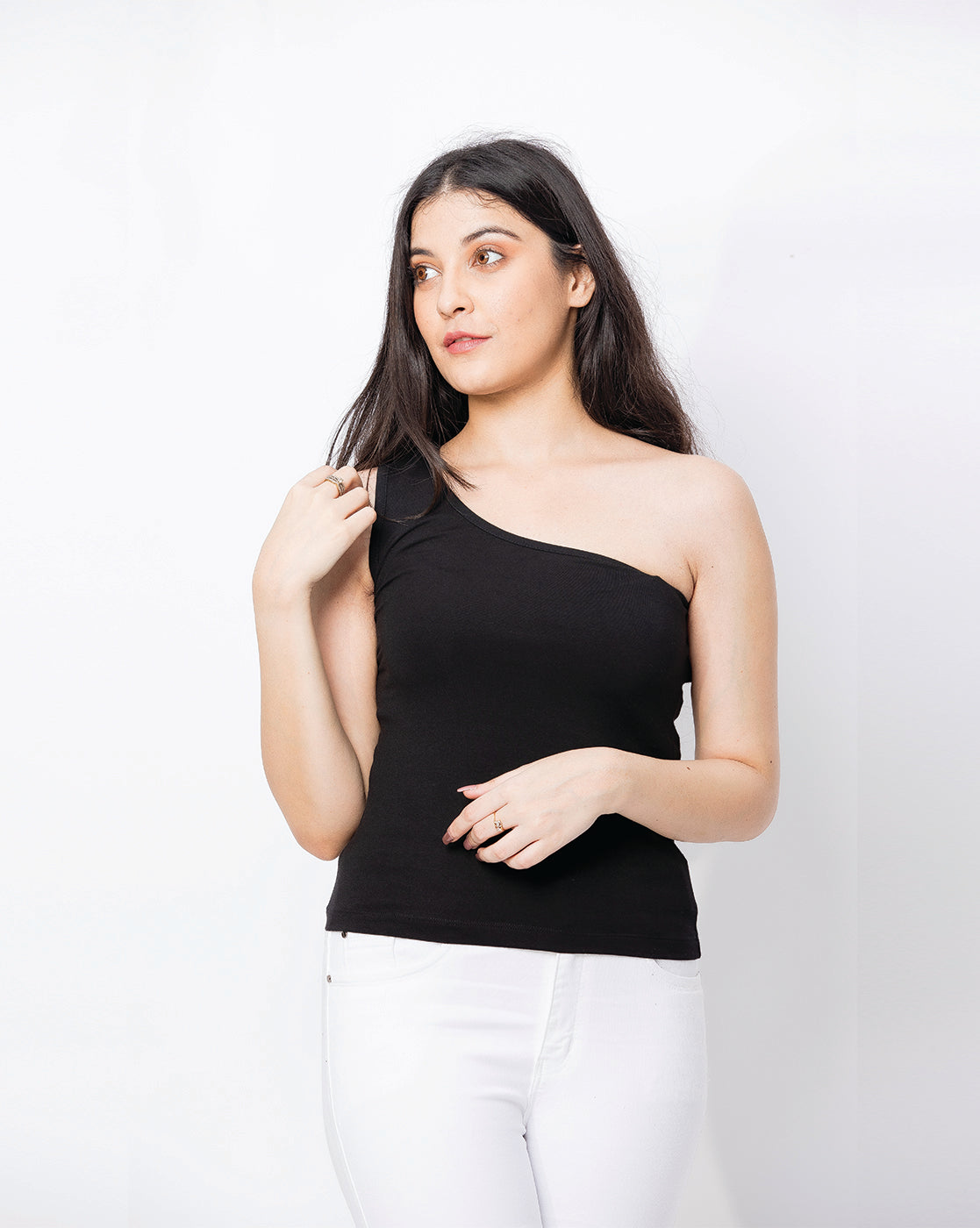 Supima Off Shoulder : Black